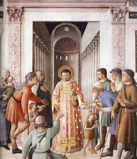 Fra Angelico St Lawrence Distributes Food to the Poor France oil painting art
